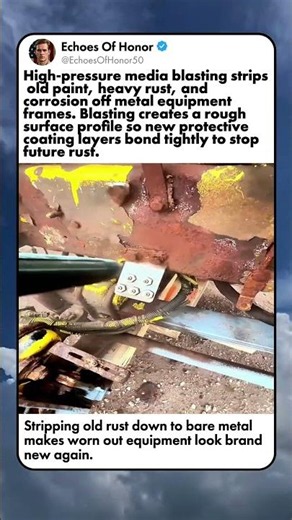 HIGH PRESSURE RUST MEDIA BLASTING
