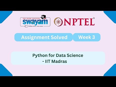 Python For Data Science Week 3 || NPTEL Answers 2025 || #nptel #nptel2025 #myswayam