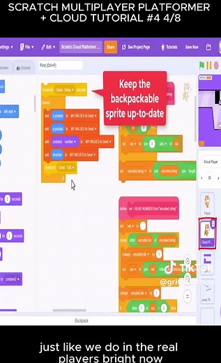 SCRATCH MULTIPLAYER PLATFORMER CLOUD 4-8 #griffpatch #funnygaming #foryou
