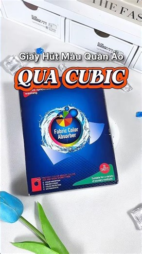 Giấy hút màu quần áo QUA CUBIC. #lynlynriviu #giayhutmauquanao #review #chamsocnhacua #xuhuong