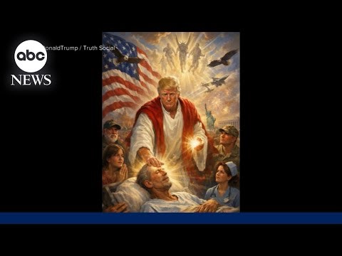 Trump posts image appearing to depict him as Jesus amid feud with Pope