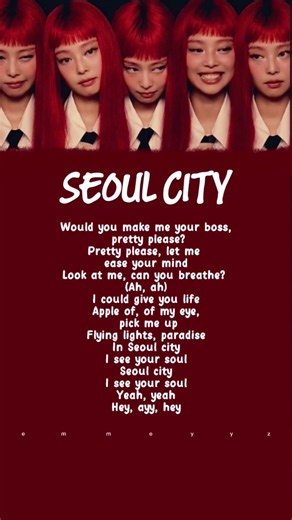 JENNIE - Seoul City (Lyrics)