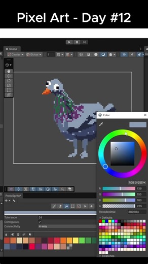 Pixel Art - Day 12 - Unity - ProtoSprite #pixelart #gamedev #unity #protosprite