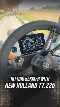 🚜Hitting 55km/h with New Holland T7.225 👀 #tractormeter #NewHollandT7225 #tractor #tractorvideo