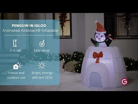 PENGUIN IN IGLOO Animated Airblown® Inflatable