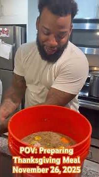Preparing Thanksgiving Meal #thanksgivingrecipe #turkeybrawning #brawning #friedturkey #foodprep