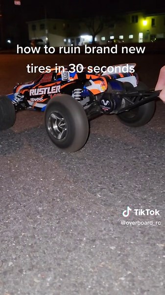 Ruin Brand New Tires in 30 Seconds | RC Car Burnout