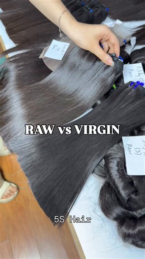 ELLIE 5S HAIR on Instagram: "✨ RAW vs VIRGIN Hair – Can You Spot the Difference? ✨💡 Both are Bone Straight 12”, both silky and sleek — but here’s the secret 👇 🔹 Raw Hair: 100% single donor, completely unprocessed, stronger cuticles, and lasts for years. 🔹 Virgin Hair: Still real human hair, multiple donors hair, cheaper but not as long-lasting as raw. At 5S Hair, we offer both — so you can choose the texture that best suits your style and budget ❤️ 📞 Contact Ellie | 5S Hair WhatsApp: +84833