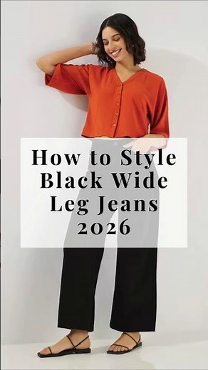 How to Style Black Wide Leg Jeans in 2026 👖Latest Styling Tips #fashion #jeans #youtubeshorts #trend