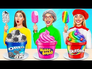 Me vs Grandma Cooking Challenge | Cake Decorating Challenge by Bubba DO