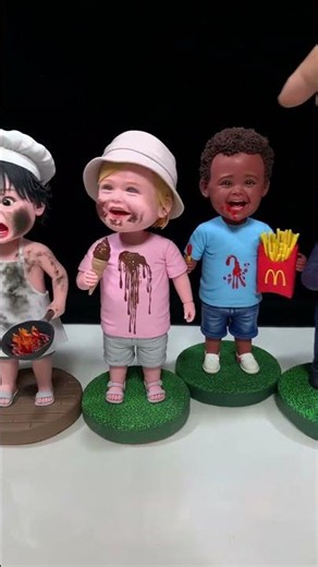 Joyful Clay Bobbleheads Handmade with Loving Care