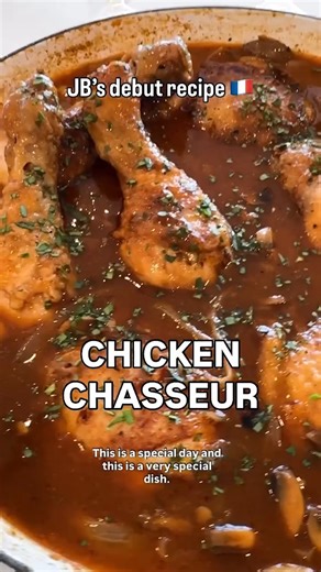 51K views · 907 reactions | Chicken Chasseur – JB’s debut recipe! It's French comfort food magic...you need to make it!  https://www.recipetineats.com/chicken-chasseur/ | RecipeTin | Facebook