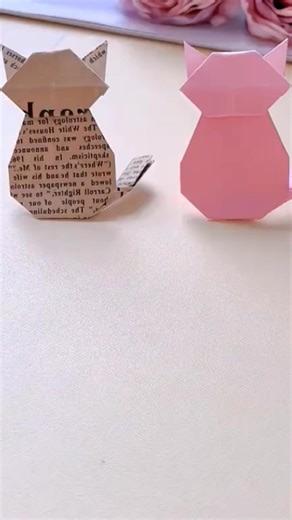 Origami cat #origamicat #papercraft #diyorigami #foldingart #creativecraft #handmadeorigami #artwithpaper #papercat #funwithorigami #origamidesign | paper craft ideas