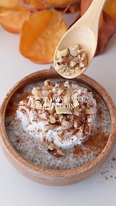 Cinnamon maple chia seed pudding 🍁✨ Recipe: 3 tbs chia seeds 1 tbs maple syrup 1/4 c vanilla yogurt 3/4 c milk 1/4 tsp cinnamon Mix and rest in fridge. Enjoy the next morning with whipped cream and crushed up walnuts 🤤 #chiaseedpudding #chiapuddingrecipe #chiapudding #chiaseeds | Alohalexia