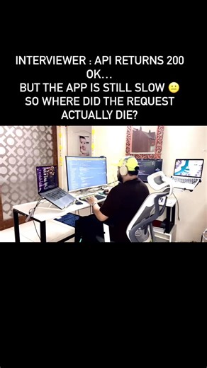 Abhisek singh on Instagram: "⚙️📡 API 200 OK… But App Still Feels Slow — System Design Explained This is a classic real-world system design problem. The API didn’t fail — the system did. Here’s what actually happens 👇 ⸻ 1️⃣ 200 OK ≠ Fast User Experience 200 OK only means: 👉 backend finished processing 👉 server sent a response It does NOT mean: ❌ data rendered ❌ UI updated ❌ app feels fast ⸻ 2️⃣ The Delay Usually Happens AFTER the API Most latency is hidden in: • JSON parsing on client • Rende
