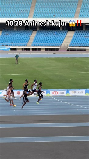 100 meter race animesh kujur 10.28 sec near national record #race #speed #sprint #record #sprinting