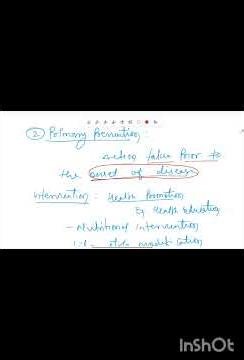 level of prevention............