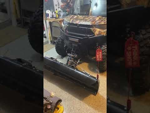 Polaris Ranger Northstar 1000xp power plow angle using a winch, Most common problem solved!!!!