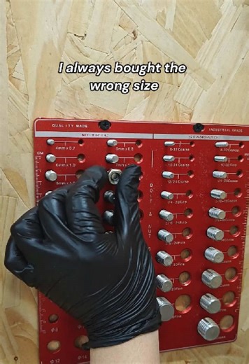 Stop buying the wrong size 🔧Thread checker for exact bolt and nut sizing. Metric & standard, perfect for garage and DIY.#tools #mechanic #garage #diy #autorepair