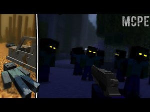 Minecraft PE - Zombie Apocalypse Add-on/Mod [3D Guns, World Generation + Realistic MCPE Shaders]