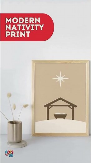 Modern Nativity Print ✨ Minimalist Christmas Wall Art | Holiday Decor