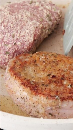 Parmesan Crusted Pork Chops 🤤🔥 Easy Juicy Dinner #shorts