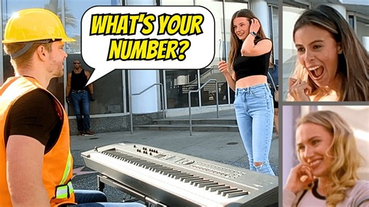 Construction worker stuns everyone on piano