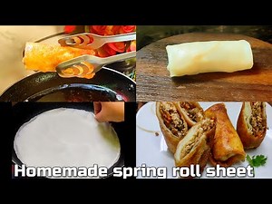 Spring roll sheets at home, homemade spring roll wrappers, spring roll sheet recipe,