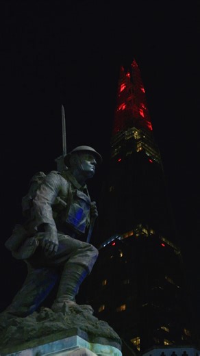 This evening, The Shard will illuminate the London skyline with a spectacular poppy display to mark #RemembranceSunday. As the sun sets, the top 20 storeys of the iconic building will be transformed by a poignant animation of poppy petals cascading gracefully down its glass façade. The display offers a powerful moment of reflection, honouring all those who have served and sacrificed. #TheShard #RoyalBritishLegion | The Shard London