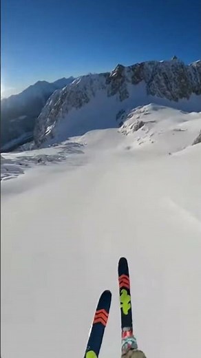 High Speed Ski FAIL 🎿 Skier Loses Control and Gets Buried in Snow 🚨Extreme Mountain Skiing POV edit🎥