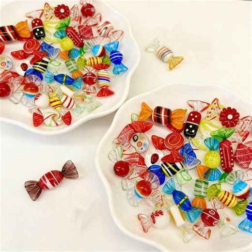 Colorful Glass Candy Ornaments, Handmade Decorative Glass Sweets, Mini Candy Figurines, Cute Desk Decor, Christmas Gift, Party Favor - Etsy