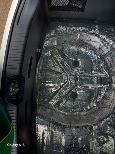 sound deadening on a kia Rio boot 10 sheets used in the boot only