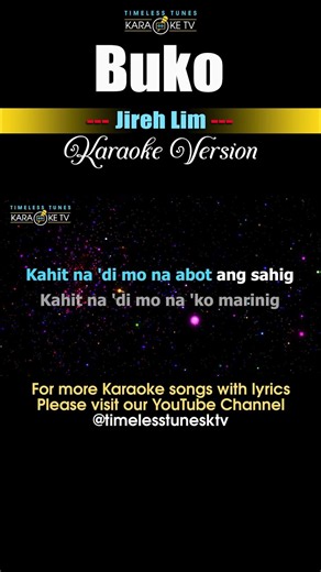 Buko - Jireh Lim (Karaoke Teaser) #karaoke #karaokesongswithlyrics #timelesstunesktv #buko #videoke