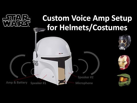 Helmet/Mask Voice Amp for any Costume (Star Wars Mandalorian Black Series Boba Fett Prototype mods)