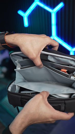 UrbanPouch-Pro: Multi-Pocket Tech Pouch with Biometric Lock #promate #بروميت