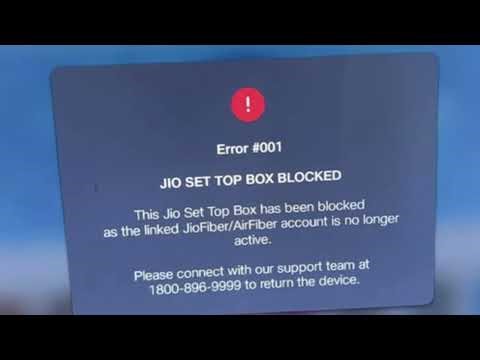 Jio Set Top Box Block Ho Jaye Toh Kya Kare || How To Fix Error #0001 Jio Set Top Box Blocked Problem