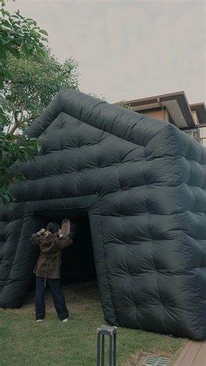 Inflatable tent with disco lights that actually looks AWESOME😭#fyp #shorts #nightclub #setup