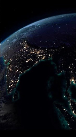 How Earth looks from space 🌍 India Day to Night from Space #shorts #space #earth #interstellar