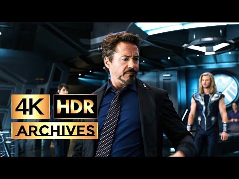 The Avengers [ 4K - HDR ] - Tony Stark Enters - "That man is playing Galaga" (2012)