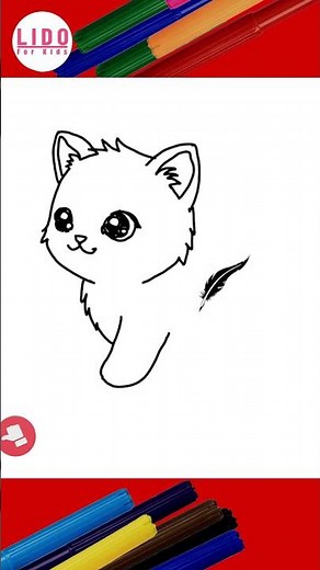 How to Draw a Cute Kitten Dragon Easy Step by Step Drawing Tutorial for Kids short