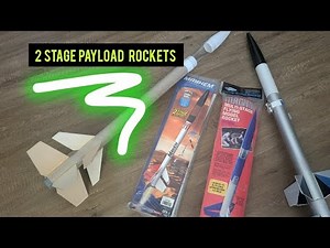 3 High Flying 2 Stage Payload Rockets Review! Estes Omega, Mayhem, and Magnum