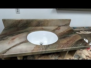 Watch how I create this beautiful Fantasy Marble vanity top using Stone Coat epoxy! | KCDC Designs