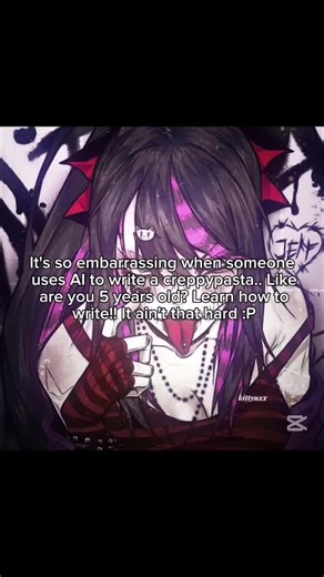 If you don't like to write what are you doing making creppypasta in the first place lmao😭 ✌️ . . . . . #creepypasta #ninathekiller #fyp #slenderman #creepypastaoc