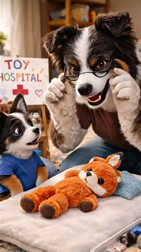 Puppy Takes His Favorite Toy To Hospital #shorts #story