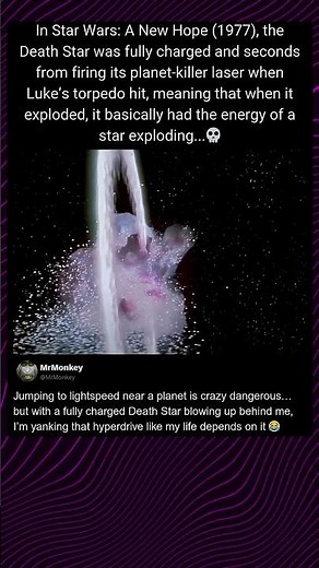 In Star Wars A New Hope (1977), the Death Star was basically a controlled supernova
