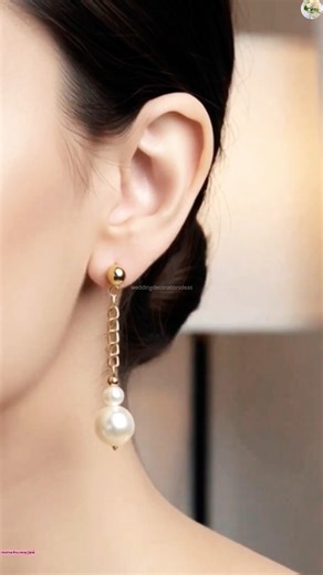 14K views · 241 reactions | DIY Pearl Dangle Earring ✨ | Wedding Decoration Ideas | Facebook