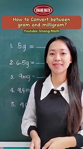 Gram and Milligram Units of Mass How to convert gram to milligram and milligram to gram? #metricconversionofmass #convertgramtomilligram #gramtomilligram #mathtutorial #solvingMath #CSEReview #mathreview | Unang Math