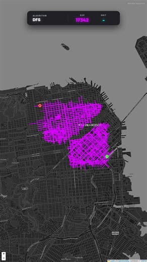 Real Map Implementation of DFS