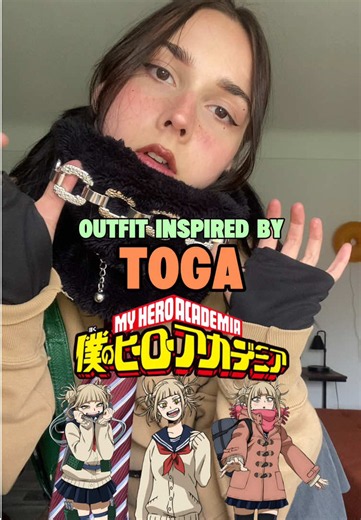 Outfit inspired by ⛓️Himiko Toga💉 from my hero academia anime My current favorite character 🩵🩵 #animeoutfit #himikotoga #togamha #myheroacademia #mhaedit
