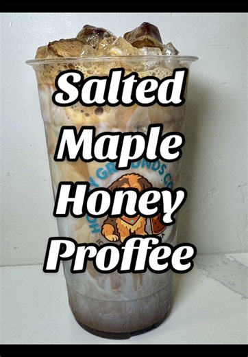 Let’s make a salted honey maple proffee together. Salted honey is delicious. Salted maple is delicious. But have you ever combined them in a latte? ELITE! Give this one a try! . . . . Ninja Luxe Espresso machine - @Ninja Kitchen Flakey salt - @Maldon Salt Local honey- @rockymtnhoneyco Vermont maple syrup- @Trader Joe's Collagen - @Vital Proteins Shop Vanilla protein shake - @fairlife #homebarista #coffeerecipe #dailycoffee #healthycoffee #proteincoffee